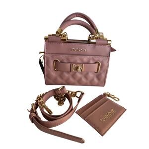 Brand New bebe' Dusty Rose Pink Mini Satchel Crossbody 2 Pc